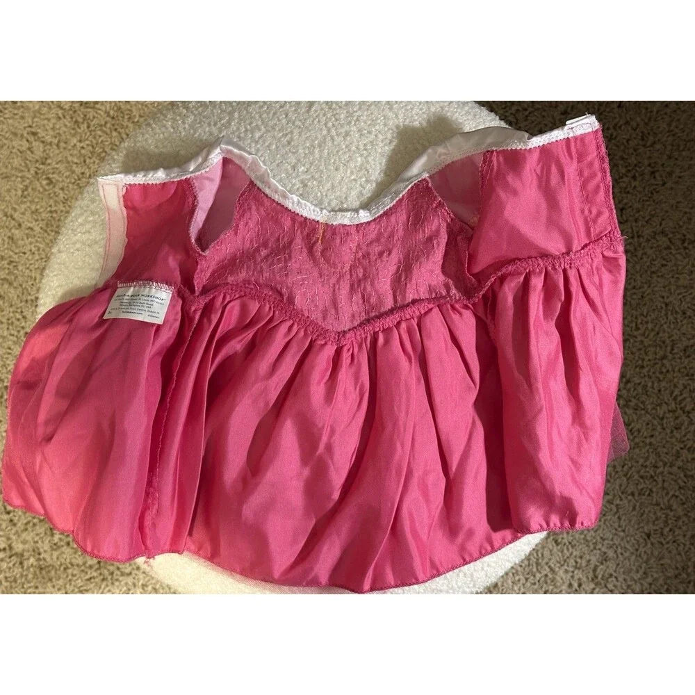Build-A-Bear Sleeping Beauty Princess Aurora Dress Pink Sequin Satin Tulle Skirt